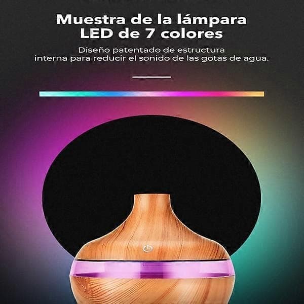 USB Luftfukter Elektrisk Aroma Diffuser med 7 LED-lys, Blå Blue