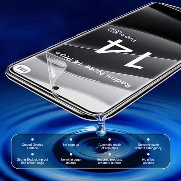 4 st Hydrogelfilm kompatibel med Xiaomi Redmi Note 14 Pro Plus 13 12 11 Skärmskydd Redmi 14C, Redmi Note 13proplus, 4 st hydrogelfilmer Redmi note 13proplus 4pcs hydrogel films