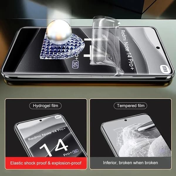 4 st Hydrogelfilm kompatibel med Xiaomi Redmi Note 14 Pro Plus 13 12 11 Skärmskydd Redmi 14C, Redmi Note 13proplus, 4 st hydrogelfilmer Redmi note 13proplus 4pcs hydrogel films