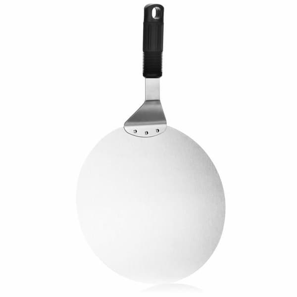 Rund pizzaspade - rustfritt stål - ergonomisk gummihåndtak - Ø25 cm