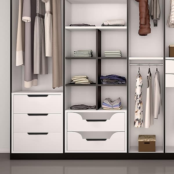 5-pak sorte køkkengreb, 150 mm garderobeskabsgreb, moderne aluminiumsgreb til badeværelsesskabe, mat sort 150 mm 150mm