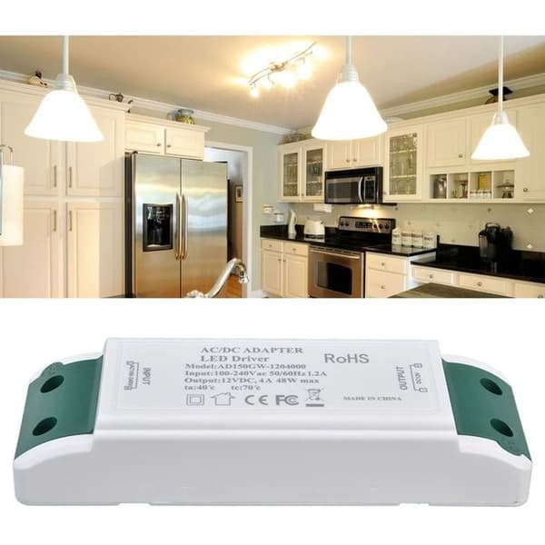 48W LED-driver DC 12V 4A adapteromformer LED-transformator driver konstant spenningsforsyning