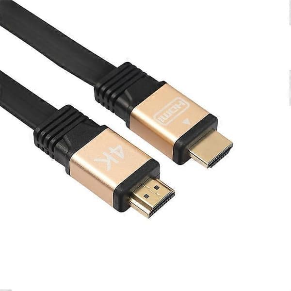 3m HDMI 2.0 4K 30AWG HD 3D 18 Gbps Ethernet Audio Return Platt HDMI-kabel - Guldfärg