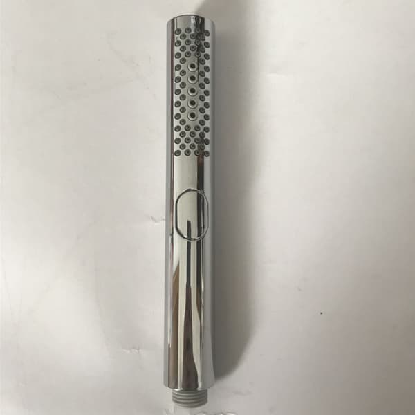 Rundt brusehoved med silikonegel-dyser, kromfinish, ABS-krop