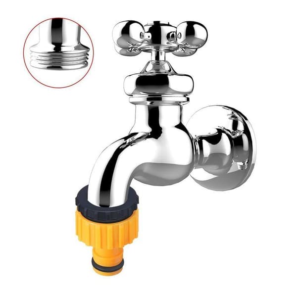 2-i-1 Adapter - Solid plast - For 1/2\" og 3/4\" kraner - Pakke med 6