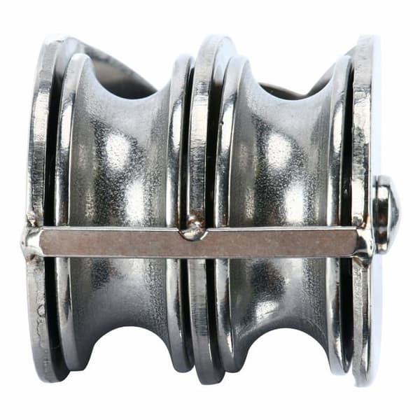 Dobbelt remskive M50 - 304 rustfrit stål - 400 kg bæreevne - Til reb <10 mm