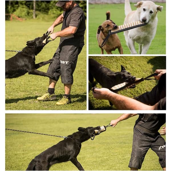 Hundleksak, bitdrag, hunddrag, jute hundbitningsleksak, hundträningsdrag, perfekt för dragkamp, apportering och valpträning