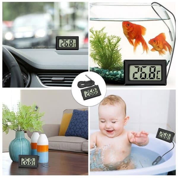 Digital termometer - Kompakt modell - 1m vattentät sond - 4-pack - -50°C till +110°C