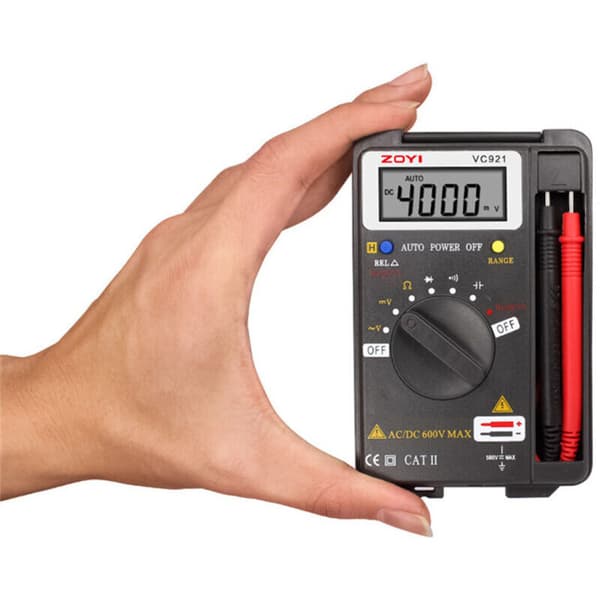 Mini Lomme Digitalt Multimeter Voltmeter Amperemeter Motstandstester Ohm Volt Amp Måler 4000 Teller