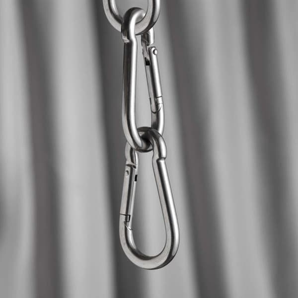 Låsbar karbinhake Φ8x80 mm - 12-pack - Ø8 mm - Maxlast 250 kg