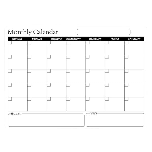 Magnetisk återanvändbar whiteboard kylskåpskalender Månadsplanerare Anslagstavla