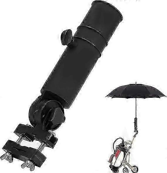 Golfparaplyholder - Universal Justerbar Golfvogn Paraplyholder - Sort