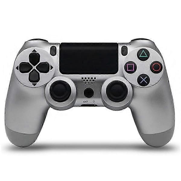 Trådløs PS4-controller Bluetooth Gamepad med vibration, ergonomisk design til PS4-konsol - Lys rød Multicolor Silver
