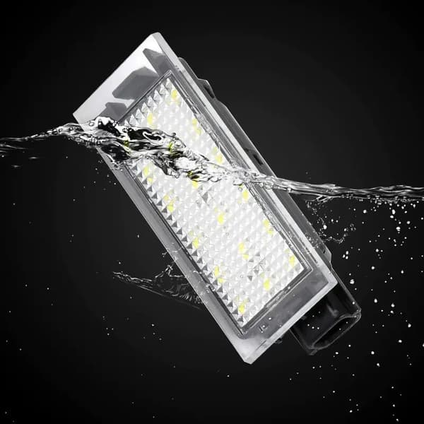 Nummerskiltlys, 2 stk. LED-bilskiltlys egnet for Twingo/Clio/Megane/Lagane (18 LED-lyspærer)