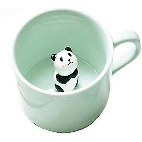 Kaffe Melk Te Keramiske Krus - 3D Dyremorgenkopp Beste Gave til Morgenkaffen (Panda)