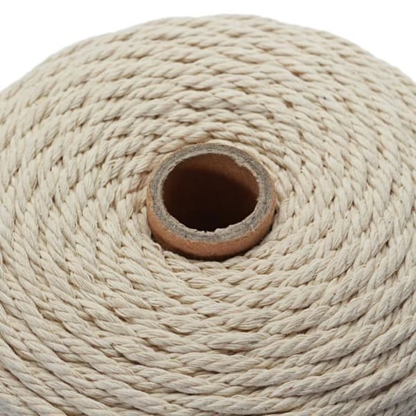 Bomullstau - Modell 911279 - 3mm - 2 stk - Naturlig beige - 420m