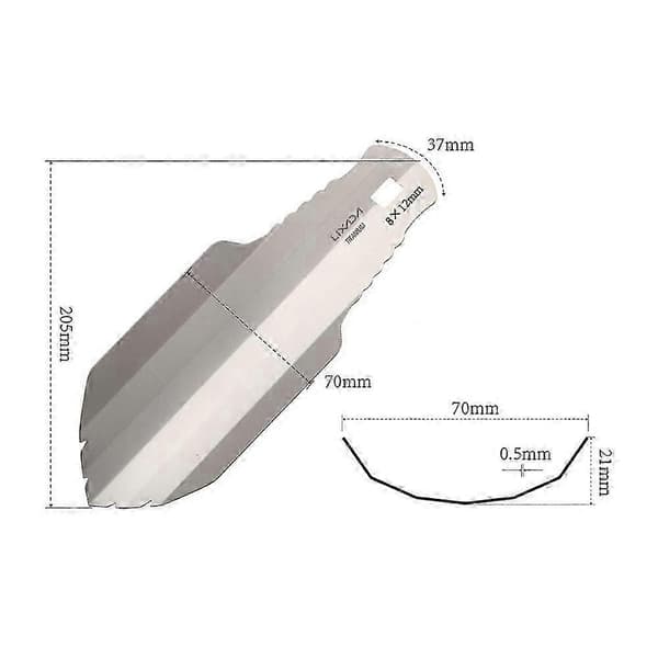 Lixada Titanium Trädgårdshandspade Utomhus Camping Vandring Ryggsäck Spade