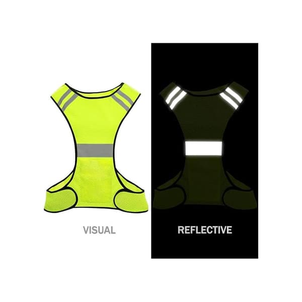 Refleksvest Høy Synlighet Løpevest For Sykling Motorsykkel Turgåing Løping Jogging.