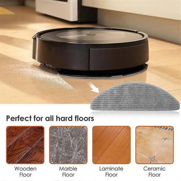 10 st Moppdynor för iRobot Roomba Combo I5, I5+, J5, J5+ Robotdammsugare Mikrofiber Tvättbar Återanv