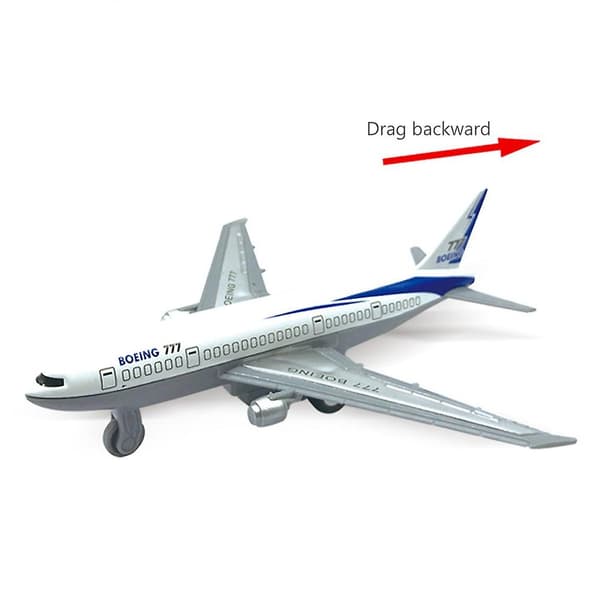 Farfi 2 stk. Mini Simulation 777 A380 Træk Tilbage Fly Flymodel Samlerlegetøj