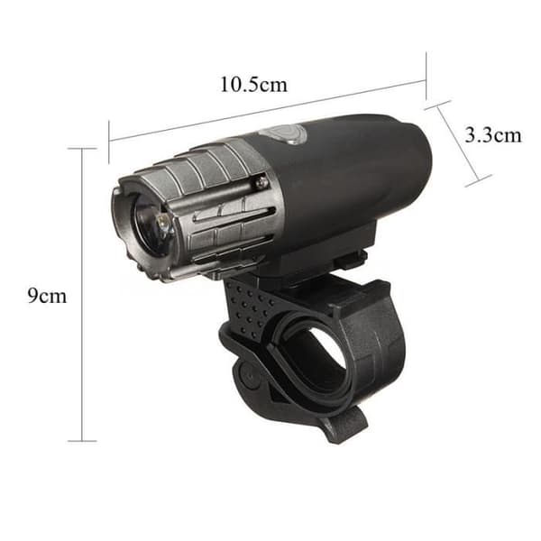 USB oppladbar LED sykkellykt, sykkellys + baklys sett