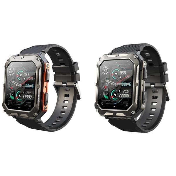 2026 Ny C20pro Smartwatch Pulsmätare Bluetooth Samtal Information Push Smart Armband Sportklocka App Dafit {DB} Svart