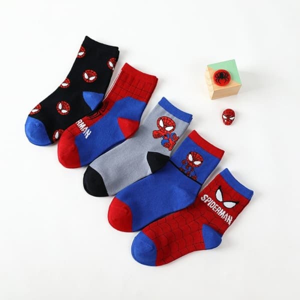 5 par Spiderman Babysokker M(3-5 ÅR) M(3-5 År) M(3-5 År)