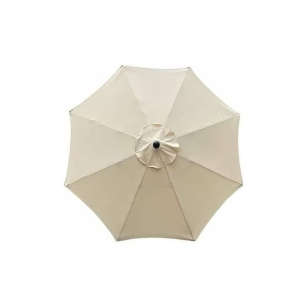 3m parasolltrekk, 8 spiler, beige - UV-bestandig vanntett polyester