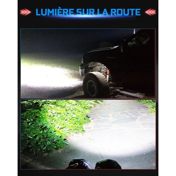 2,5 tommer 24W rund LED-arbejdslygte 12v 24v, 2 STK Mini LED-arbejdslygte IP68 6500K