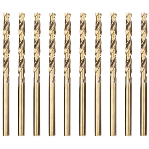 10 stk 4,5 mm profesjonelle spiralbor i rustfritt stål