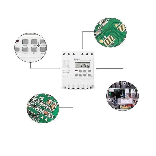 Trefas 380v 415v programmerbar timerbrytare med bakgrundsbelysning