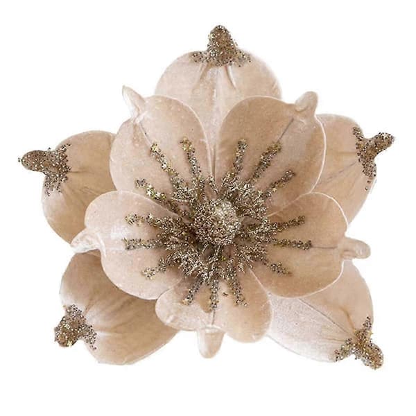 5 STK Glitter Blomst Kunstige Juleblomster Hengende Jul