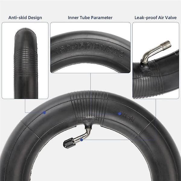 8,5 tommer inderrør baghjul bøjet ventilstamme 50/75-6.1 bagdæk 8 1/2 X2 til V2 M365 Pro 1S