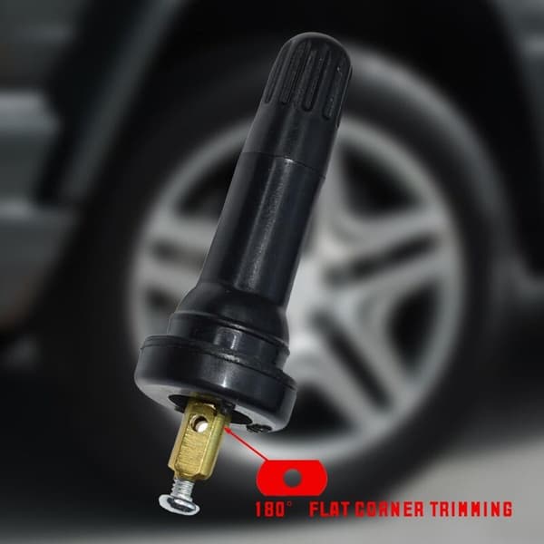 Sett med 4 TPMS dekktrykksensorventilstammer, TPMS ventil dekktrykkovervåkingssystem, dekktrykkovervåkingssystemsensor (kutt M6×17mm