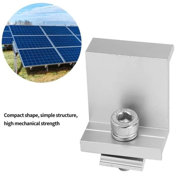 10 stk. PV solcellepanel endeklemme solcellepanel monterings Z-brakettklemme aluminiumslegering