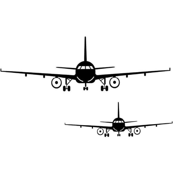 2-delad flygplansväggklistermärke, DIY avtagbar flygplansväggdekal för vardagsrum, sovrum, heminredning