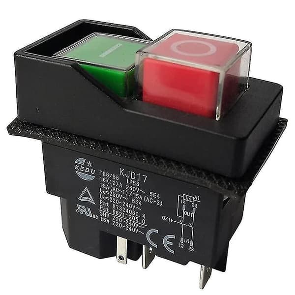 Elektromagnetiske brytere trykknappbryter for hage Kjd17 220v 5-pinners terminaler