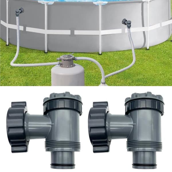 Indløbs-/udløbsventilsæt med 2 til fritstående pools (Ø1-1/2\", op til 4000 GPH)
