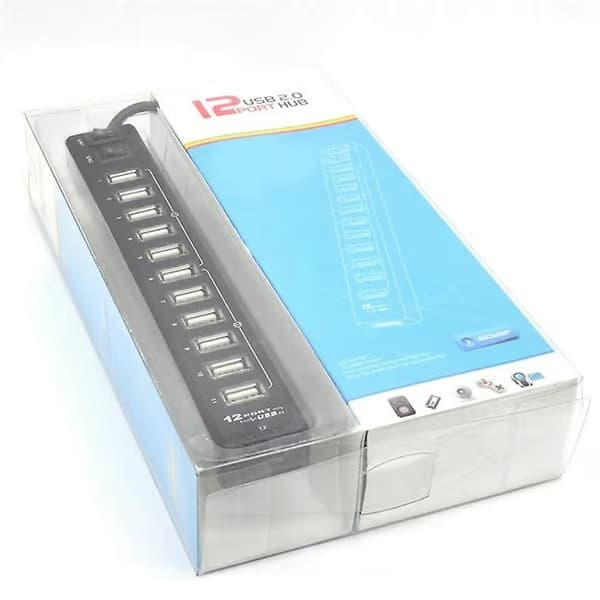 Högkvalitativ USB-hubb 12 portar USB 3.0-hubb Multi USB-splitter-switch för snabb dataöverföring för bärbar dator