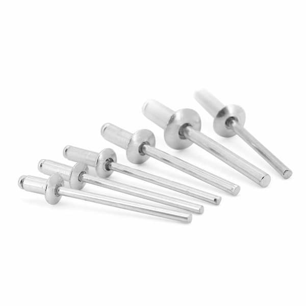 Aluminium blindnitar - Sortiment om 500 st (M3.2, M4, M5) med låda