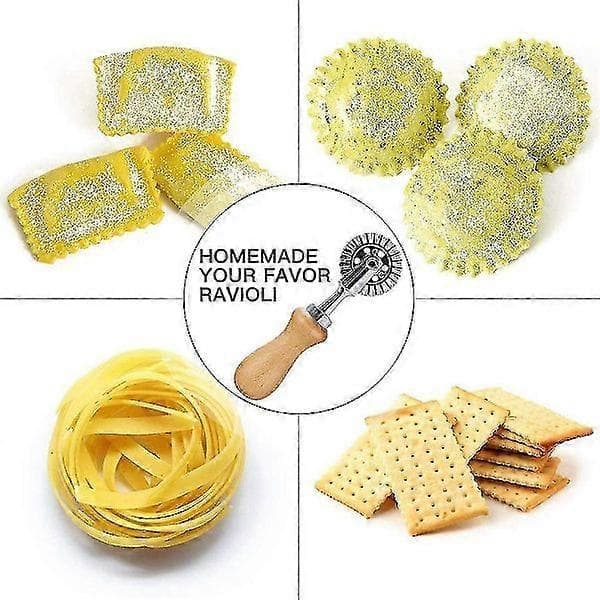 Kutter for deig - Pastahjulskutter - Ravioli-stansehjulskutter Deigkutter for kjøkken