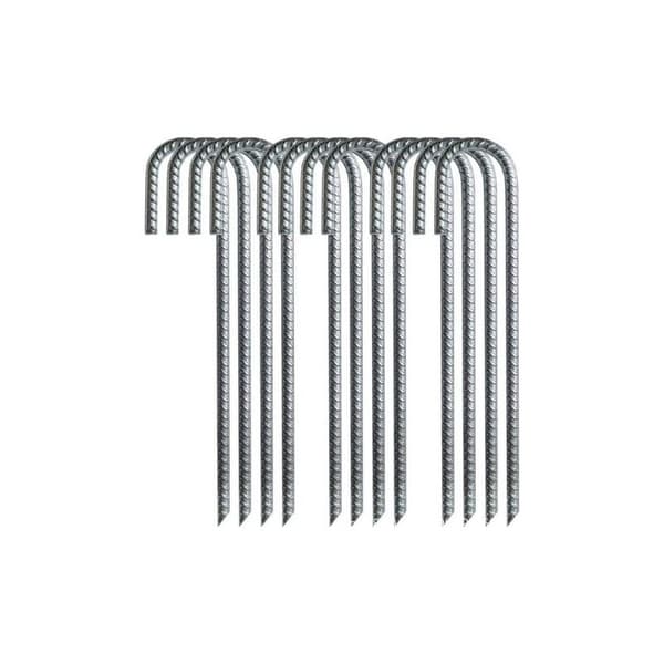 Silver XL Markpinnar, Tältpinnar, 10-pack, Galvaniserade, 30 cm, Elförzinkat Stål