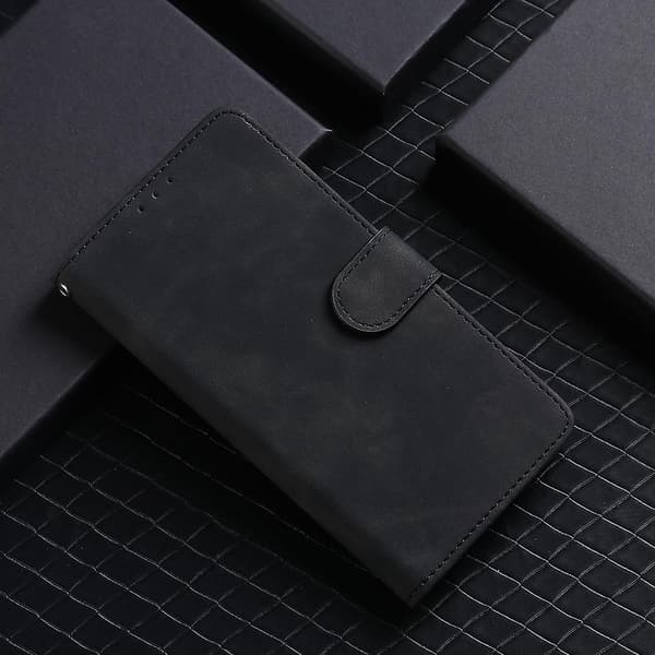 Til Ulefone Note 16 Pro Stand Wallet Mobiltelefon Etui Hudfølelse PU Læder + TPU Telefon Etui Sort