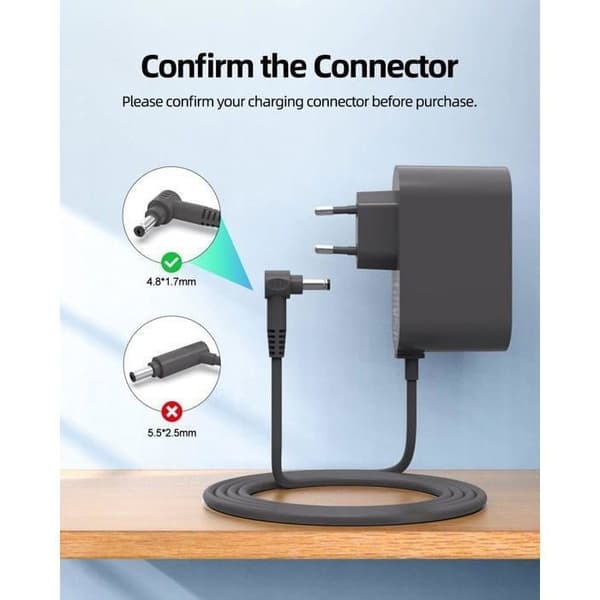 Lader - Dyson V10/V11/V12/V15 Støvsuger - 30.45V - 1.8M - Strømadapter