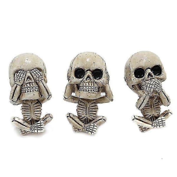 3x Bil Luftfrisker Klips Halloween Hodeskalle Bilventil Dekor Aromaterapi Klips
