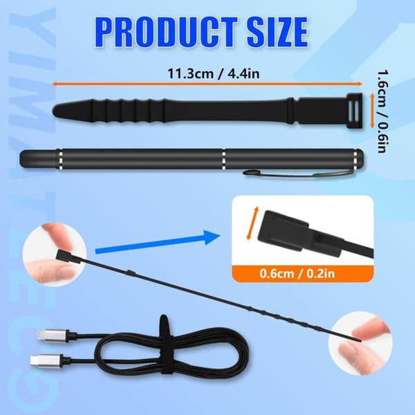 Genanvendelige silikonekabelbindere, 11,3 cm kabelorganisator, elektrisk kabelklemme til USB-kabelstyring, desktop PC-kabelstyring (11,3 cm, 20..