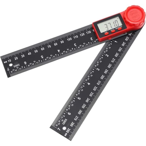 8\" Digital vinkelmåler, 0-360掳 karbonfiber inklinometer med LCD-skjerm, for ingeniørarbeid