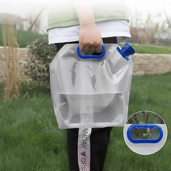 Vattenbehållare Vikbar Vattendunk Vattendunk Bärbar Vikbar Vattenflaska för Utomhuscamping Vandring Picknick BBQ (5L + 10L)