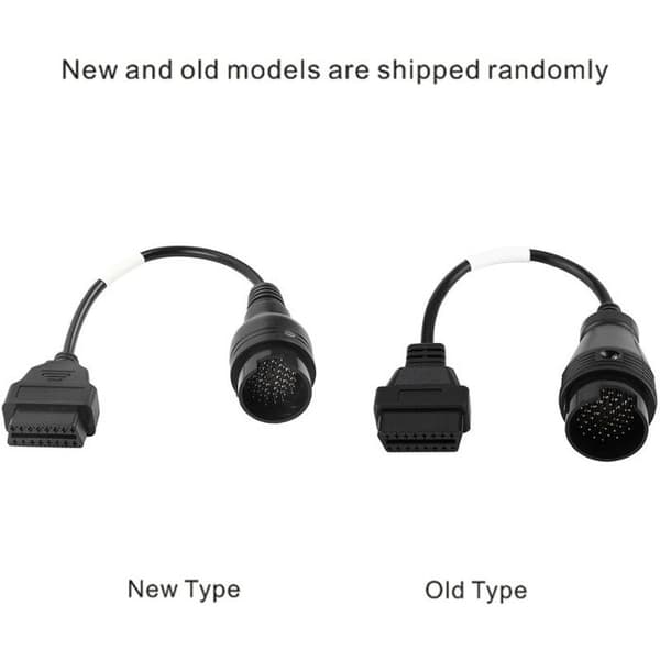 OBD2 38-bens til 16-bens adapterkabel - til Iveco lastbiler - 30 cm - sort