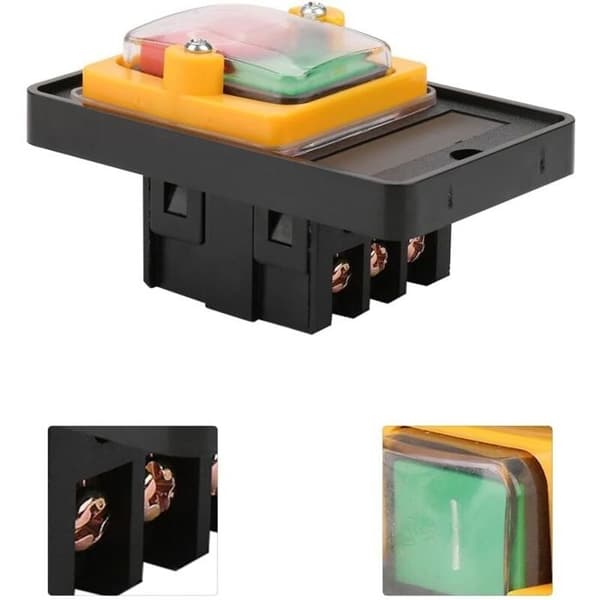 Tryckknappsbrytare, AC220V/380V 10A Vattentät Tryckknappsäkerhetsbrytare